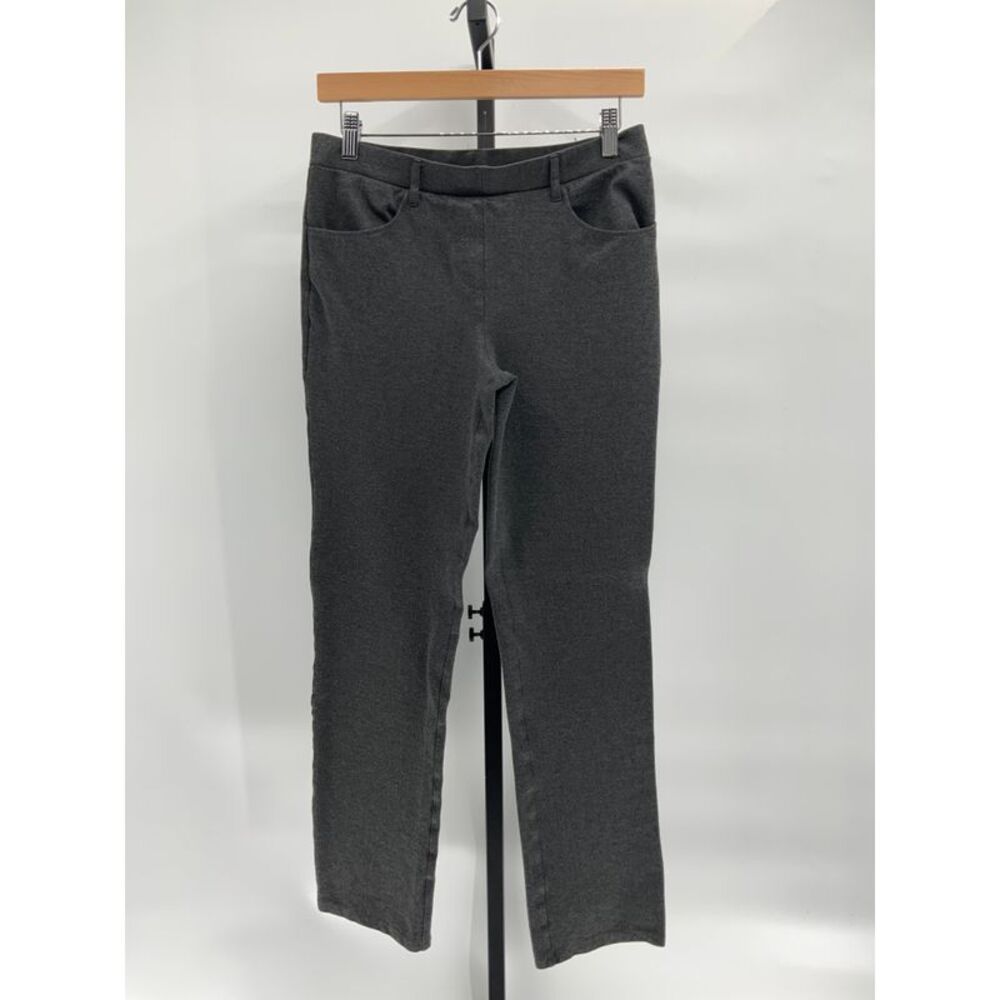Quince Gray Straight Leg Pants Professional Wool Blend